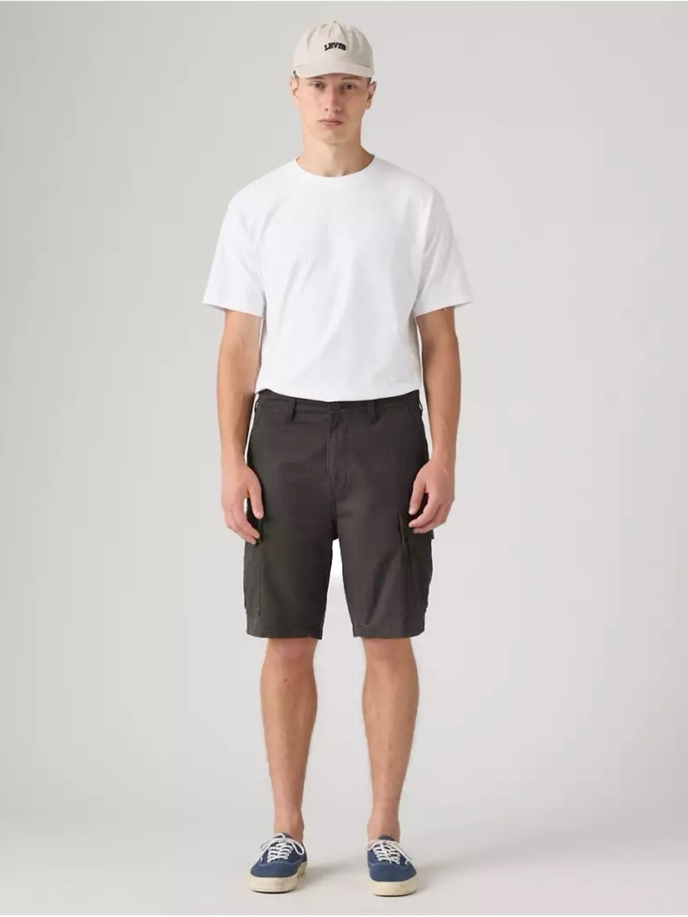 Levis Cargo Utility Shorts Multi Pocket Jorts Dark Gray size 30